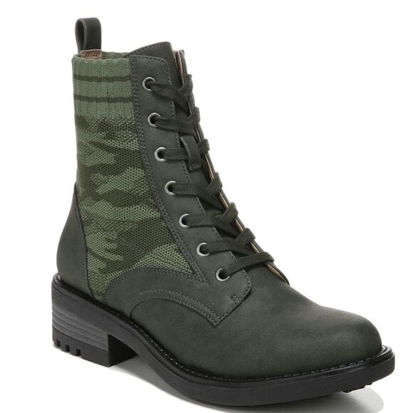 LIFESTRIDE Knockout Lace-Up Combat Boot, Comfort Boot, Green Olive, Size 8, NWT - Picture 13 of 16